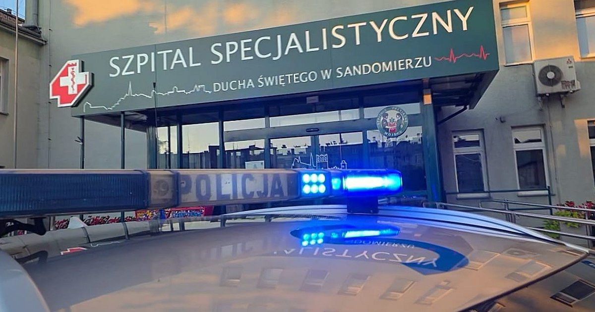 Sandomierscy policjanci eskortowali matkę z nieprzytomnym dzieckiem
