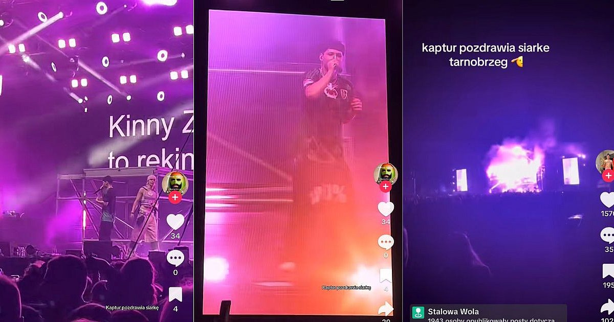 "Siara k... stara" śpiewał raper wspólnie z publicznością na miejskiej imprezie w Stalowej Woli