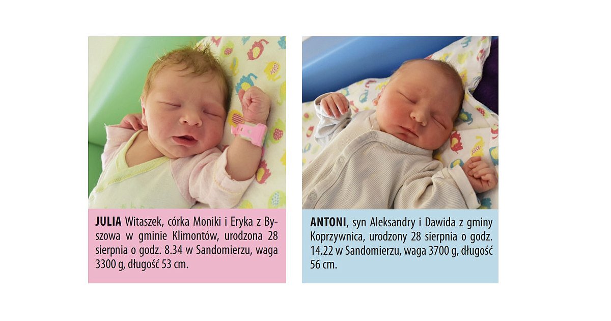Zobacz zdjęcia dzieci urodzonych w Tarnobrzegu i Sandomierzu