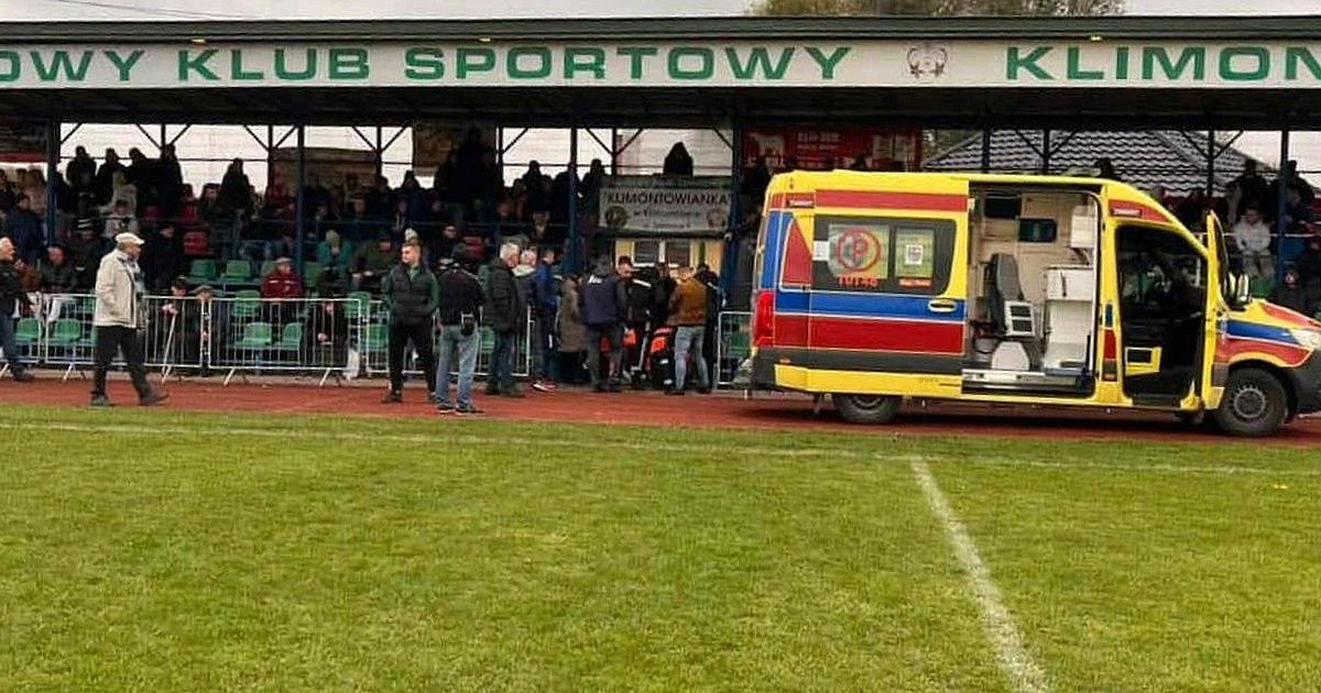 Piłkarz zasłabł podczas meczu w Klimontowie. To wychowanek Siarki Tarnobrzeg