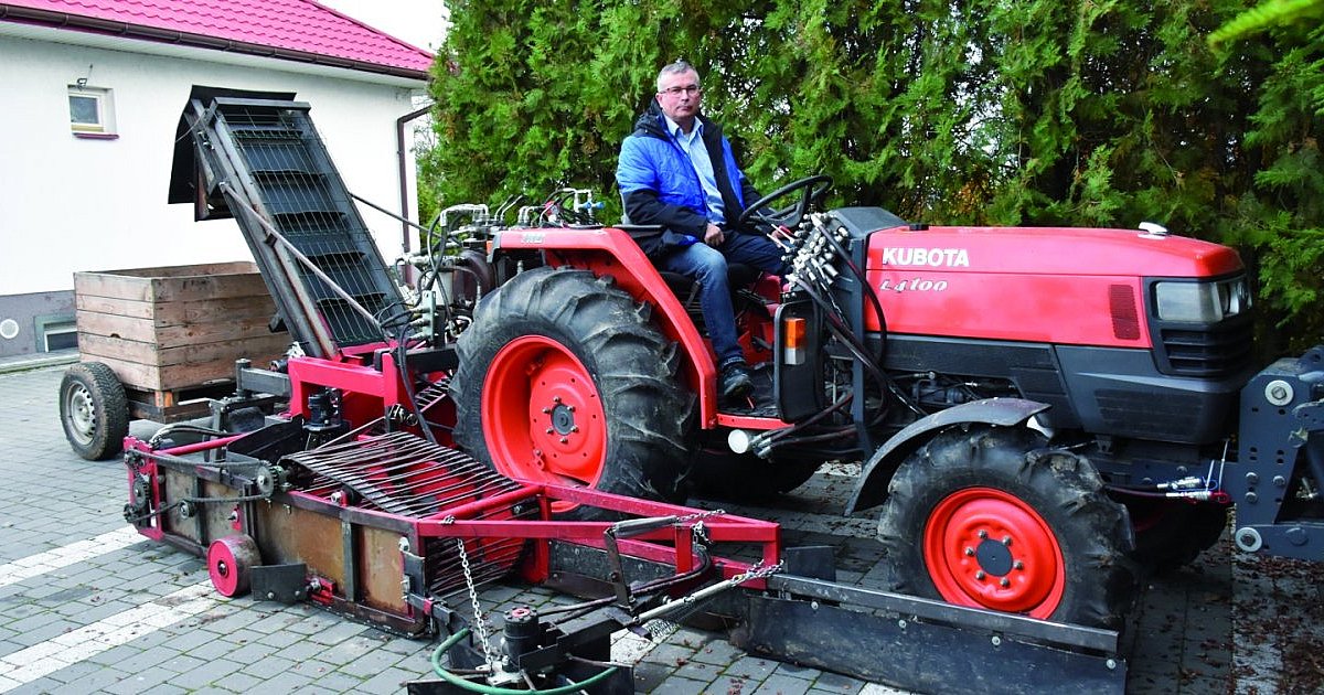Zbudował kombajn do zbioru jabłek [Czytaj w gazecie]