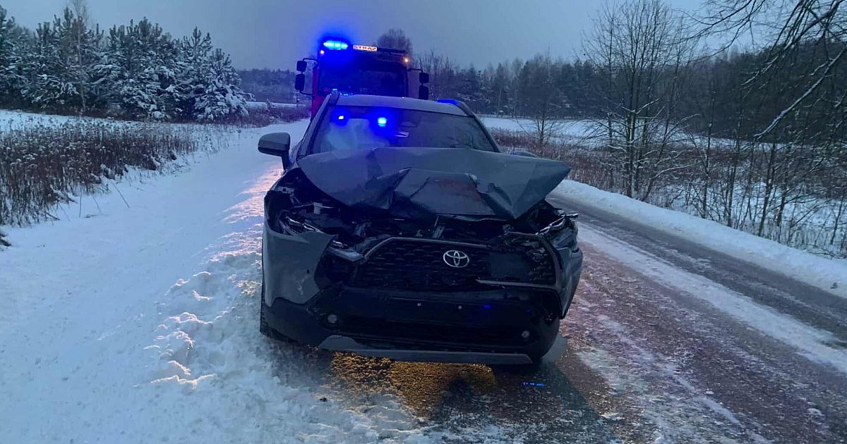 Zderzenie z sarną w Stalach. Kierowca trafił do szpitala