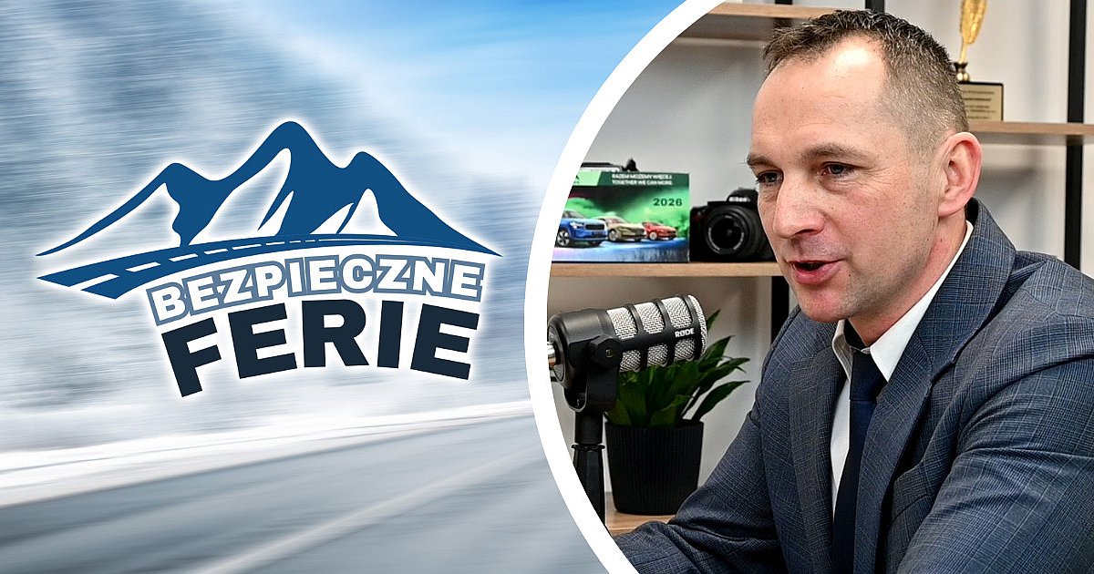 Jak jeździć bezpiecznie zimą? Dawid Uzar z WORD Tarnobrzeg gościem PODCASTU "Bezpieczne ferie" [WIDEO]
