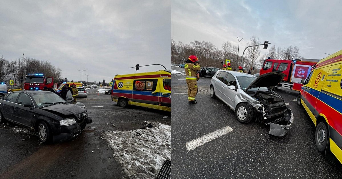 Wypadek w centrum Sandomierza. Dwie osoby trafiły do szpitala