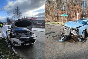 Zderzenie audi i skody w Osieku. 38-latek nie ustąpił pierwszeństwa-229117