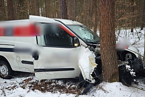30-latek wjechał oplem w drzewo. Został przetransportowany do szpitala [ZDJĘCIA]