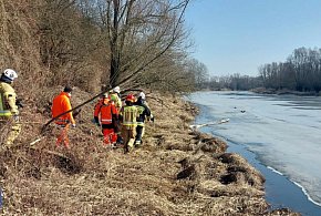 Motocyklista znalazł przy starorzeczu Wisły poważnie rannego mężczyznę [ZDJĘCIA]