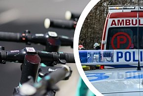 Potrącenie 17-latka na hulajnodze. Nastolatek trafił do szpitala