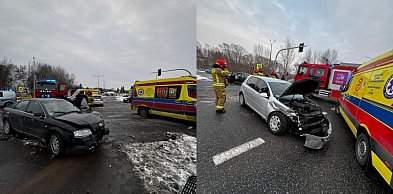 Wypadrek w centrum Sandomierza. Dwie osoby trafiły do szpitala