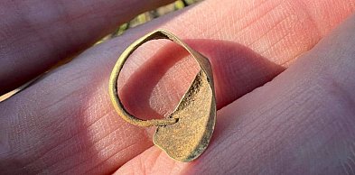 Złota zausznica sprzed czterech tysięcy lat odkryta niedaleko Sandomierza
