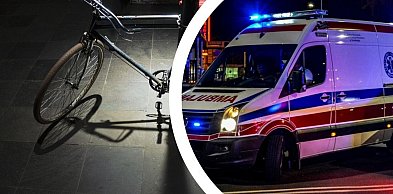Pijany rowerzysta potrącony przez audi. Trafił do szpitala