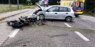 Zmarł motocyklista ranny w wypadku na DK79. Reanimacja nie odniosła skutku