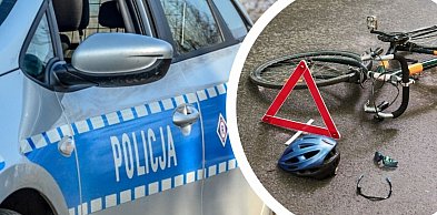 Zderzenie przy stacji paliw w Tarnobrzegu. Rowerzystka trafiła pod opiekę medyków