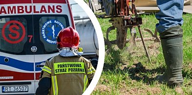 Wypadek podczas prac rolniczych w Ślęzakach