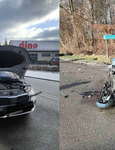 Zderzenie audi i skody w Osieku. 38-latek nie ustąpił pierwszeństwa-229117