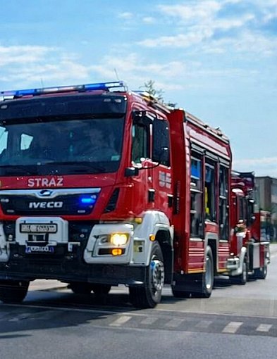 Pożar drogerii w centrum Staszowa