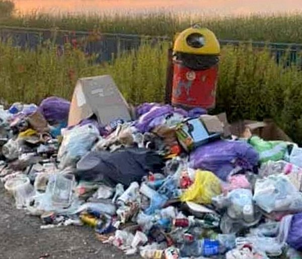 Ktoś podrzucił śmieci nad Jeziorem Tarnobrzeskim-225348