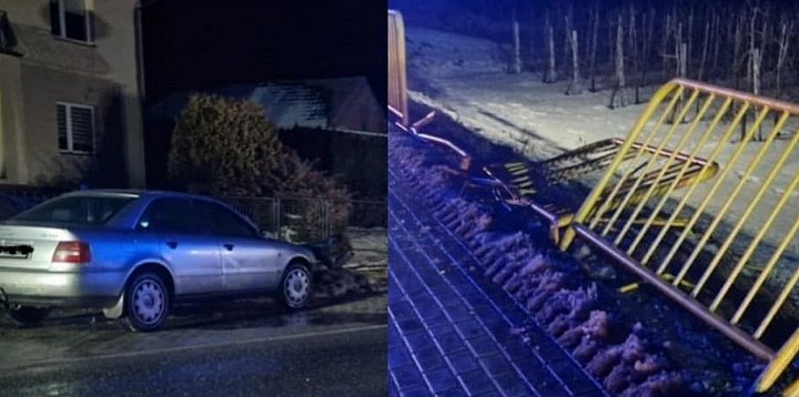 Nocny wypadek na DK79. Audi uderzyło w BMW, a następnie