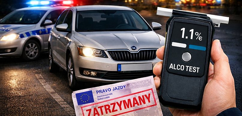 21-latka jechała autem przez miasto. Miała ponad promil alkoholu w organizmie