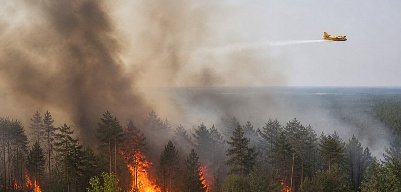 Dwa wielkie pożary lasów w powiecie staszowskim. Ściągnięto samoloty gaśnicze