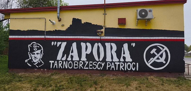 Zapora zamiast wulgaryzmów? Pod Tarnobrzegiem powstał piękny mural [ZDJĘCIA]