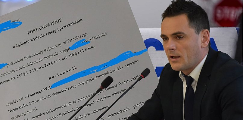 Policyjne przeszukanie u nowodębskiego radnego Tomasza Wolana - 226278