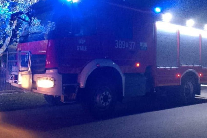 Pożar domu w Stalach