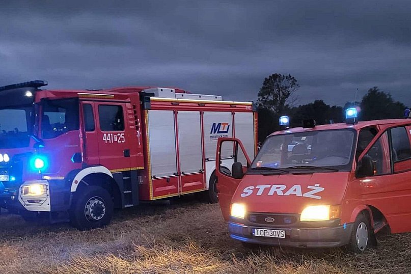 Pożar auta w gm. Baćkowice