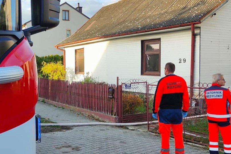 Pożar butli z gazem w Osieku