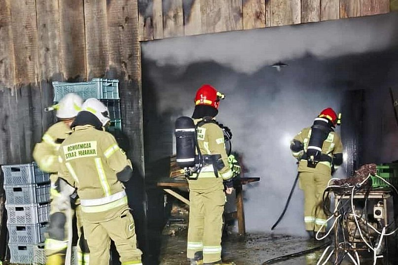 Pożar suszarni śliwek w pow. staszowskim