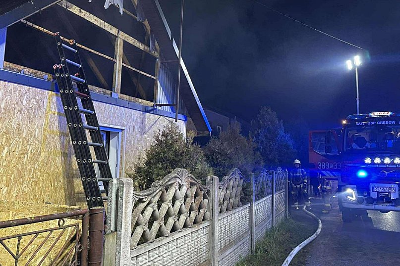 Pożar w Grębowie (20.11.25 r.)