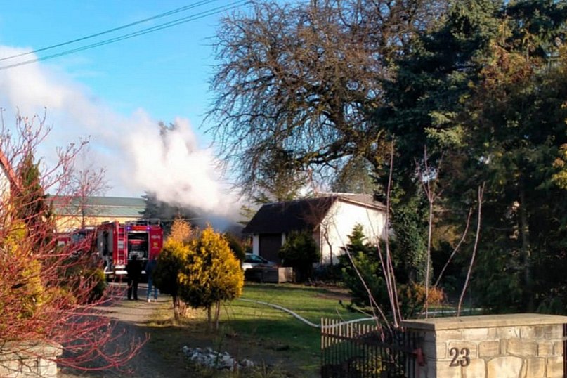 Pożar domu w Zawadzie