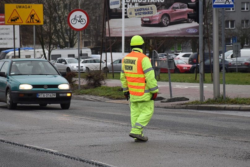 Remont skrzyżowania w Tarnobrzegu