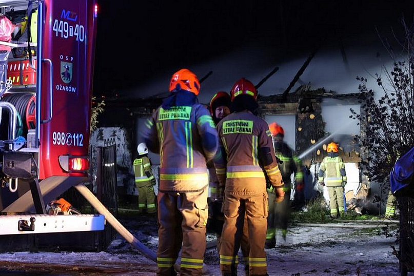 Pożar domu w Wyszmontowie