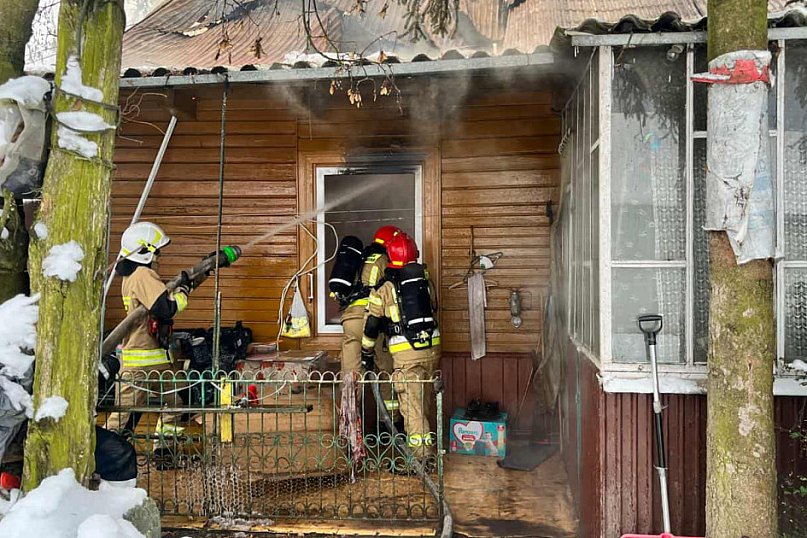 Pożar domu w powiecie staszowskim