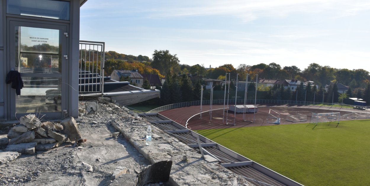 Remont stadionu miejskiego w Sandomierzu