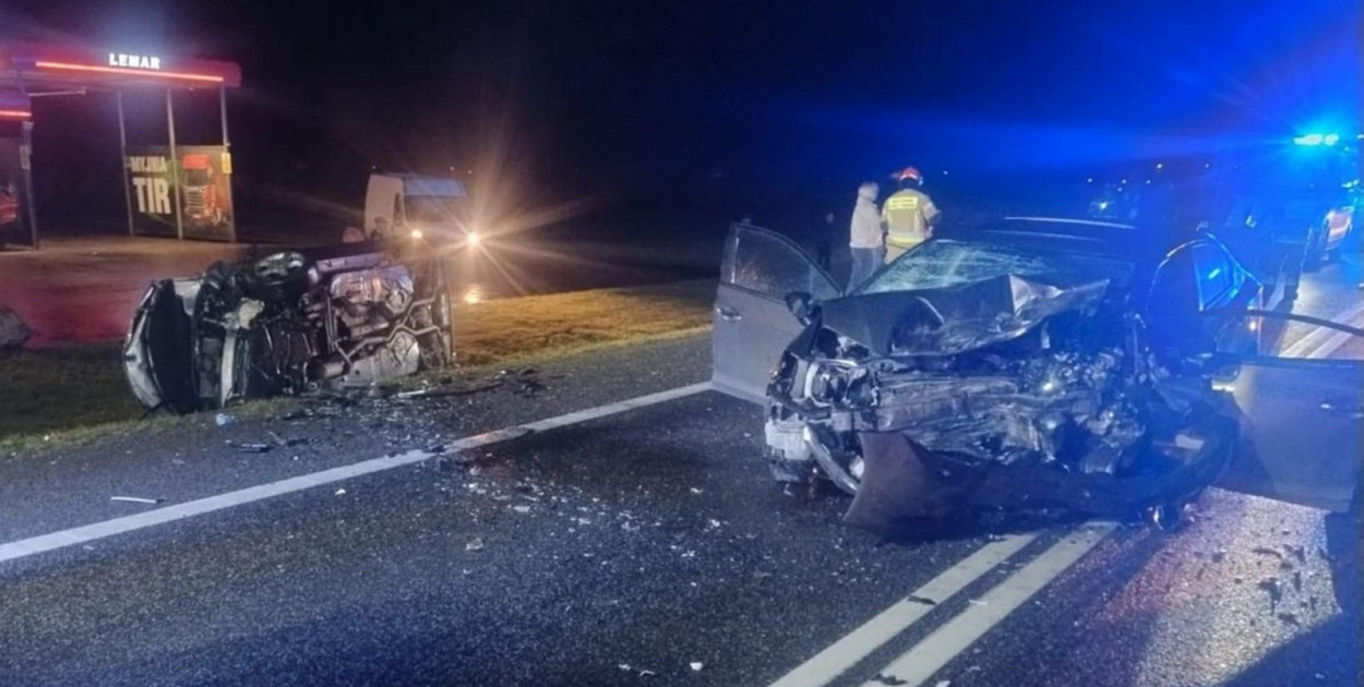 Wypadek na DK9 w Łoniowie