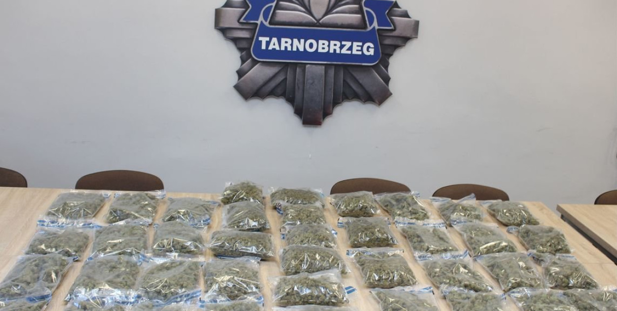 Skonfiskowane przez tarnobrzeską policję narkotyki Fot. KMP w Tarnobrzegu