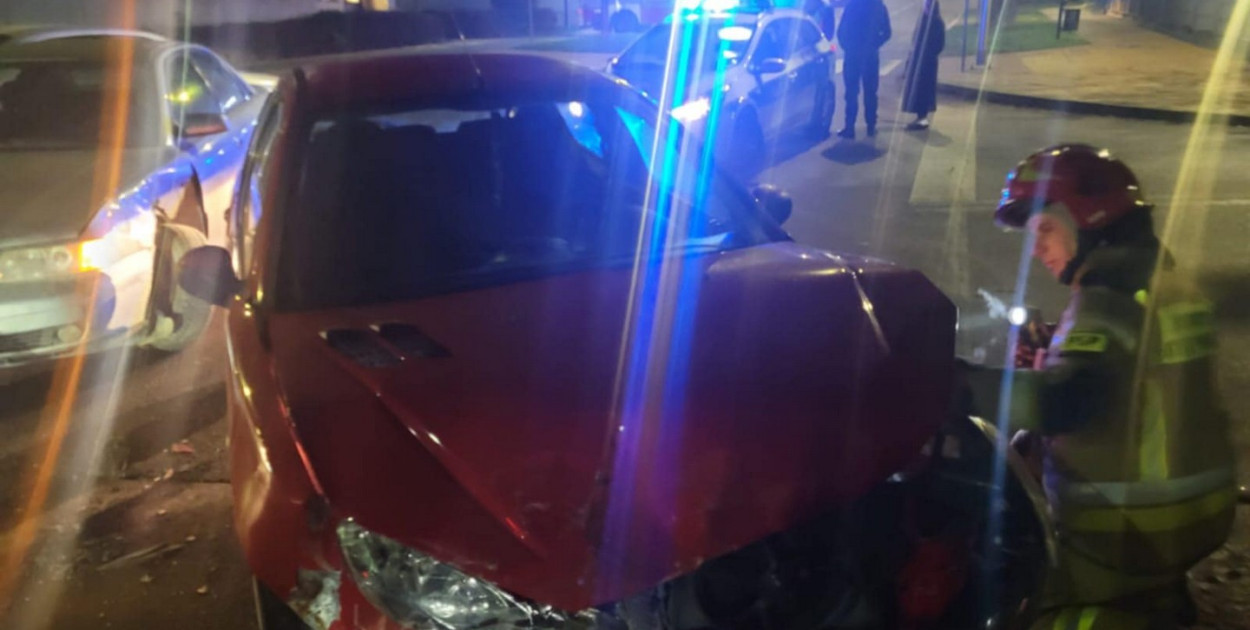 Wypadek na ul. Koseły w Sandomierzu. Fot. Policja 