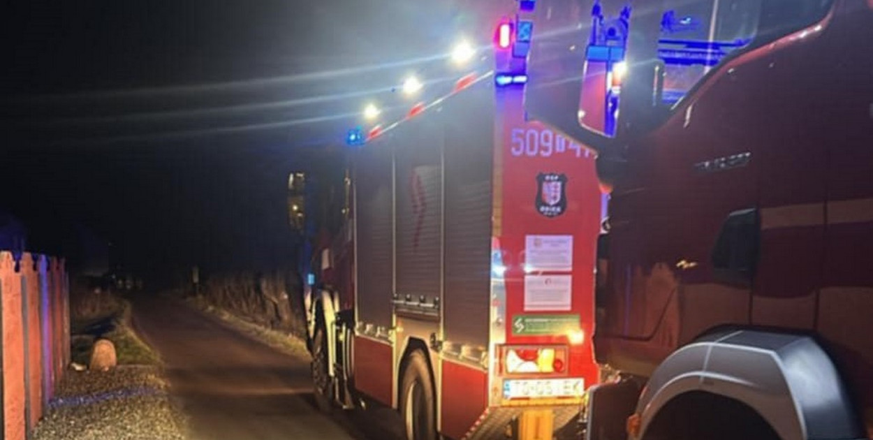 Pożar w Pliskowoli. Fot. PSP Staszów