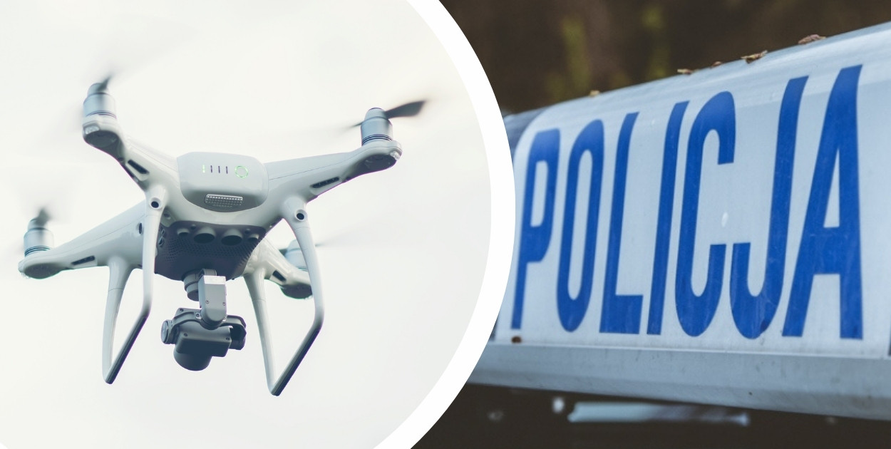 Dron spadł na samochód