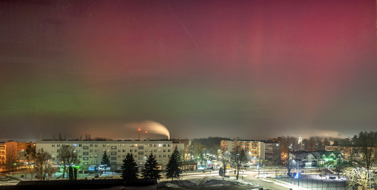 W poniedziałek, 19 stycznia, niebo nad północną częścią Podkarpacia zapłonęło feerią barw. Fot. Grzegorz Lubas