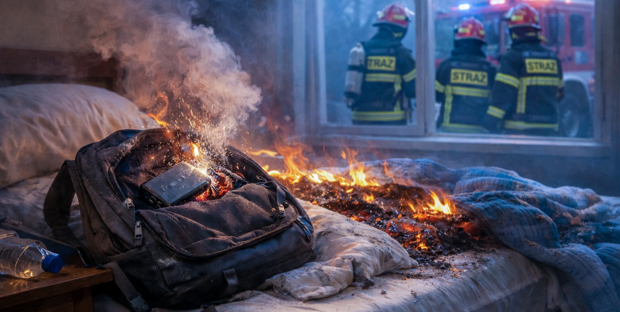 Samozapłon powerbanku o krok od tragedii