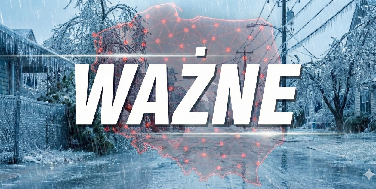 Uwaga na gołoledź! Ostrzeżenie pierwszego stopnia dla Tarnobrzega i dla okolic