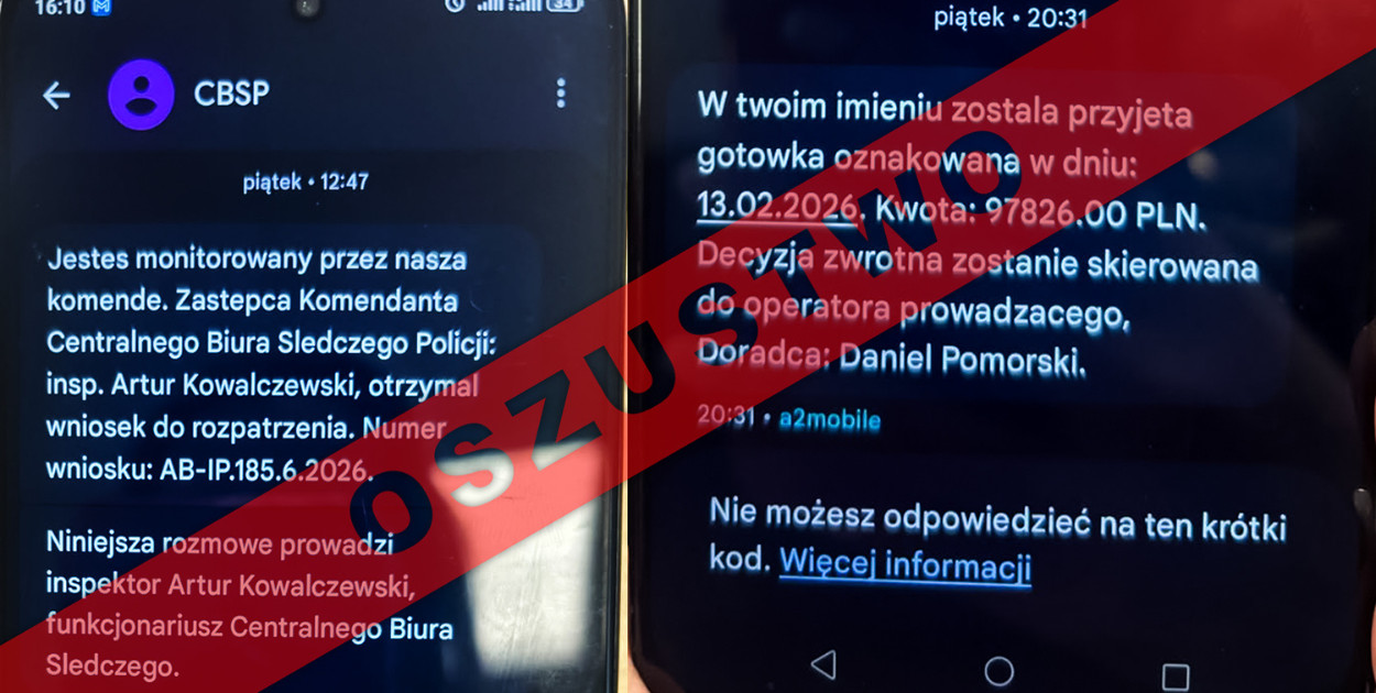 Oszuści straszą postępowaniem policyjnym. Nowa fala fałszywych SMS-ów