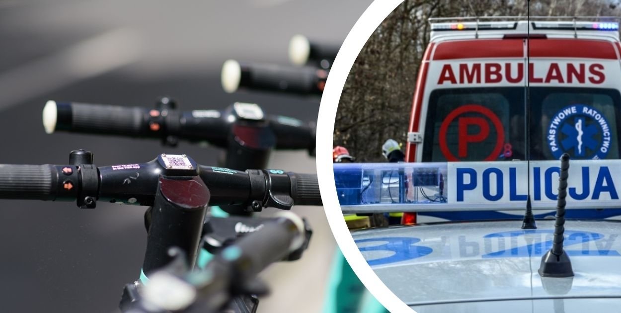 Potrącenie 17-latka na hulajnodze. Nastolatek trafił do szpitala