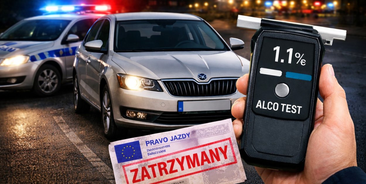 21-latka jechała autem przez miasto. Miała ponad promil alkoholu w organizmie
