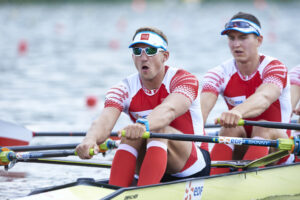 (R) Miroslaw Zietarski and (stroke) Wiktor Chabel both from Poland compete at Mens Quadruple Sculls (M4x) during first day the 2015 European Rowing Championships on Malta Lake on May 29, 2015 in Poznan, Poland Poland, Poznan, May 29, 2015 Picture also available in RAW (NEF) or TIFF format on special request. For editorial use only. Any commercial or promotional use requires permission. Mandatory credit: Photo by © Adam Nurkiewicz / Mediasport